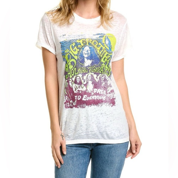 Recycled Karma‎ Big Brother & The Holding Company Tee - Size L - White - NWOT - Picture 1 of 8